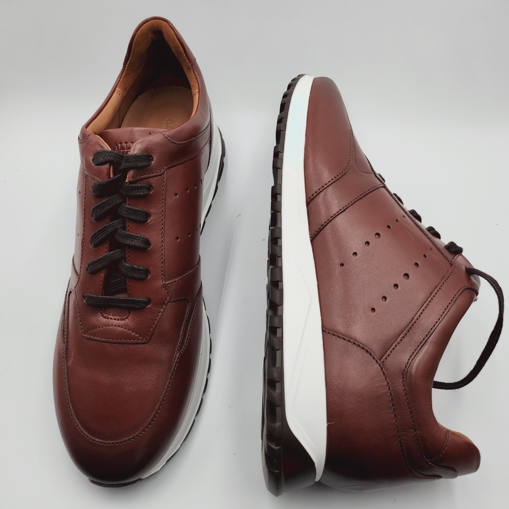 Mens Size 11D Allen Edmonds Sneakers Everett Athletic Lace Up Leather Brown - Picture 2 of 5